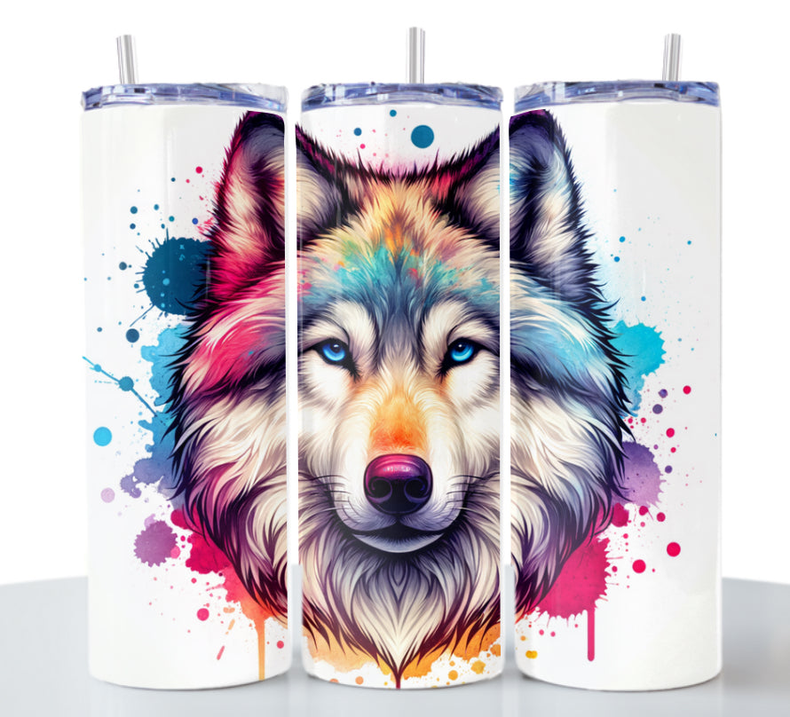 Wolf design 20 oz tumblers