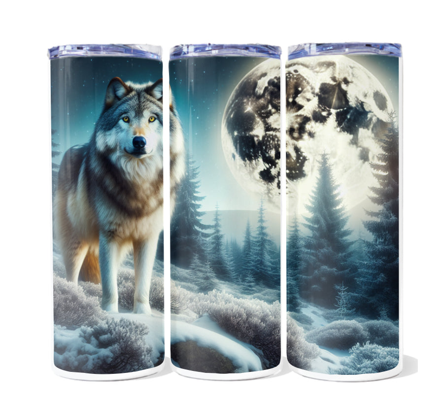 Wolf design 20 oz tumblers