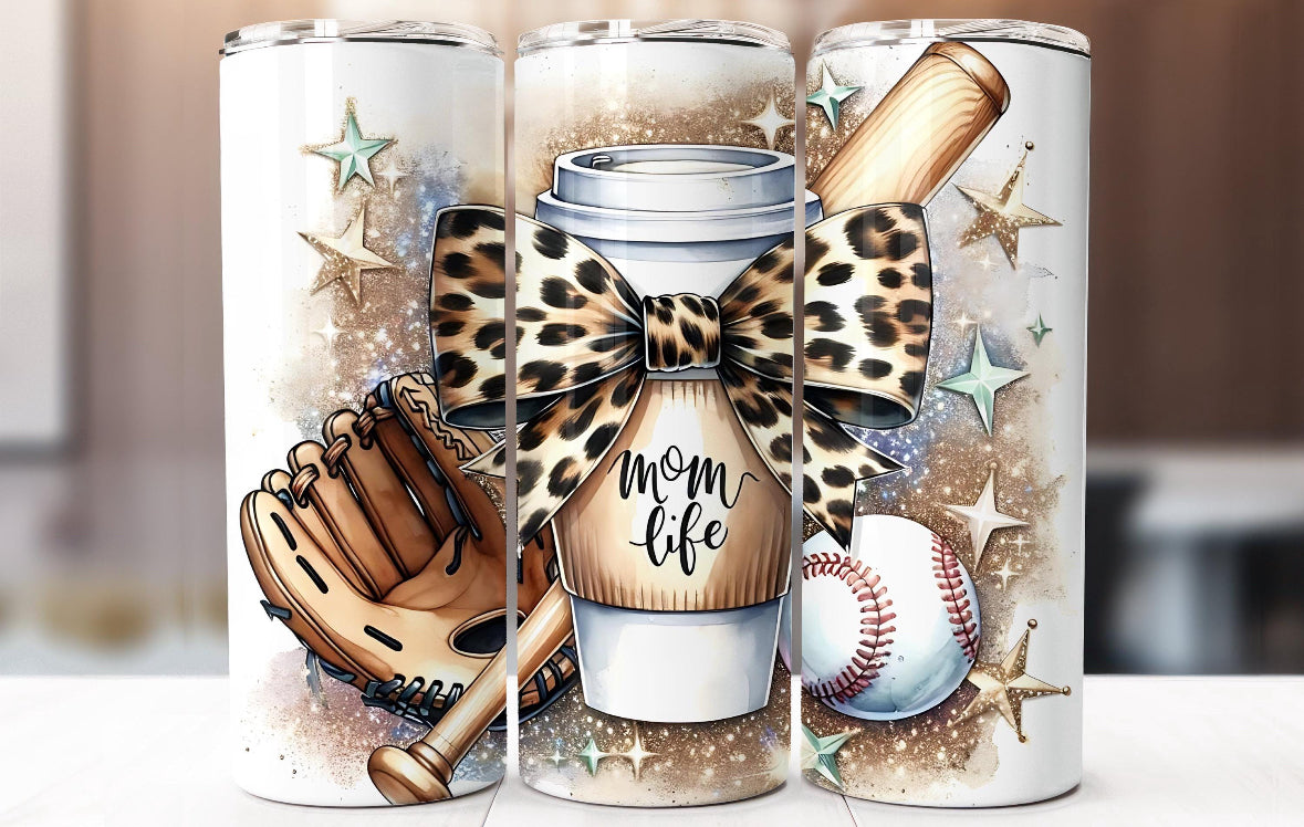 Baseball Mom Life 20 oz tumbler