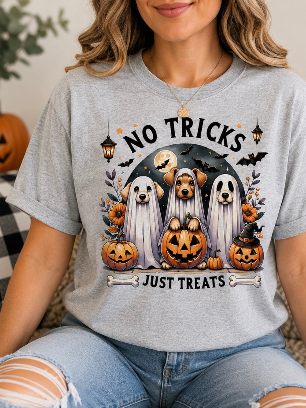 🐶 No Tricks, Just Treats Tee, Sweatshirt & Hoodie