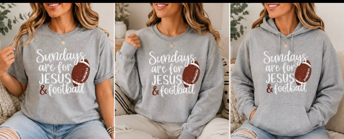Sundays Are for Jesus & Football Tee