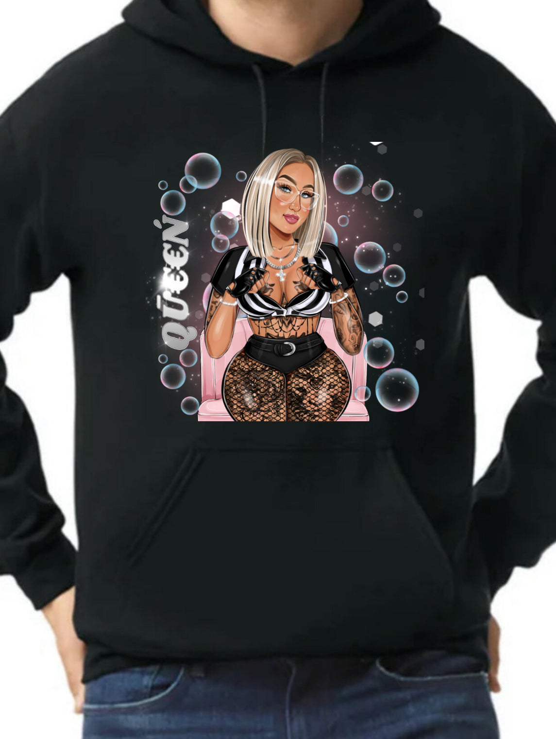 🫧QŪ€€Ń🫧 Referee Bubble background Shirt - limited edition