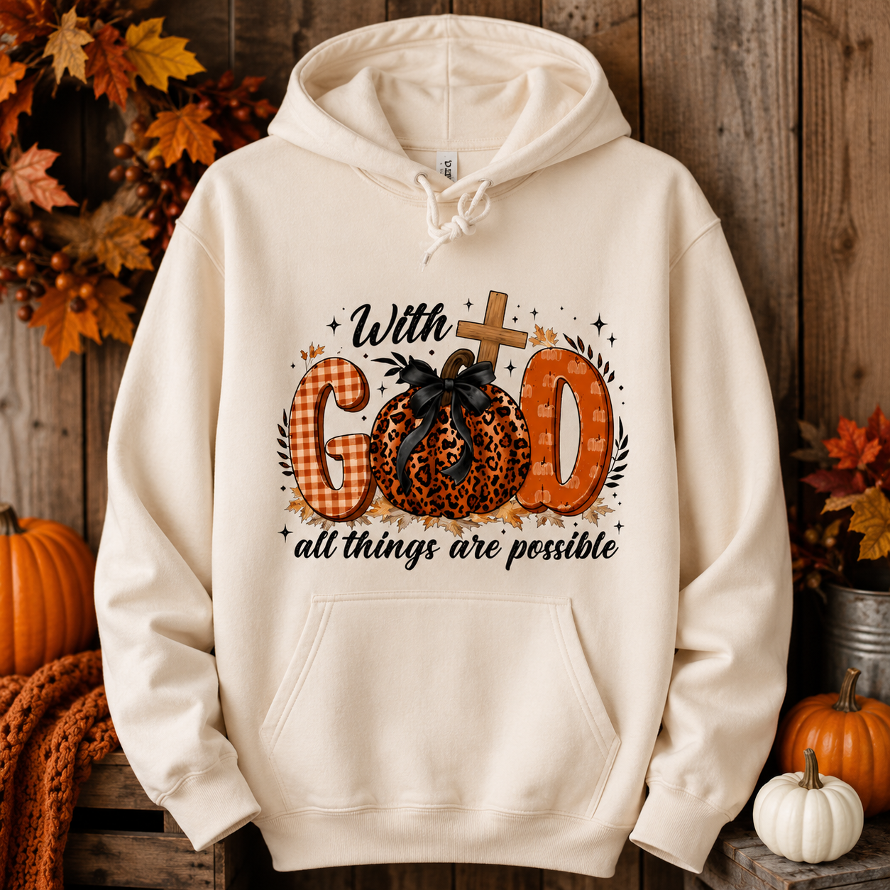 🍂 With God All Things Are Possible Fall Graphic