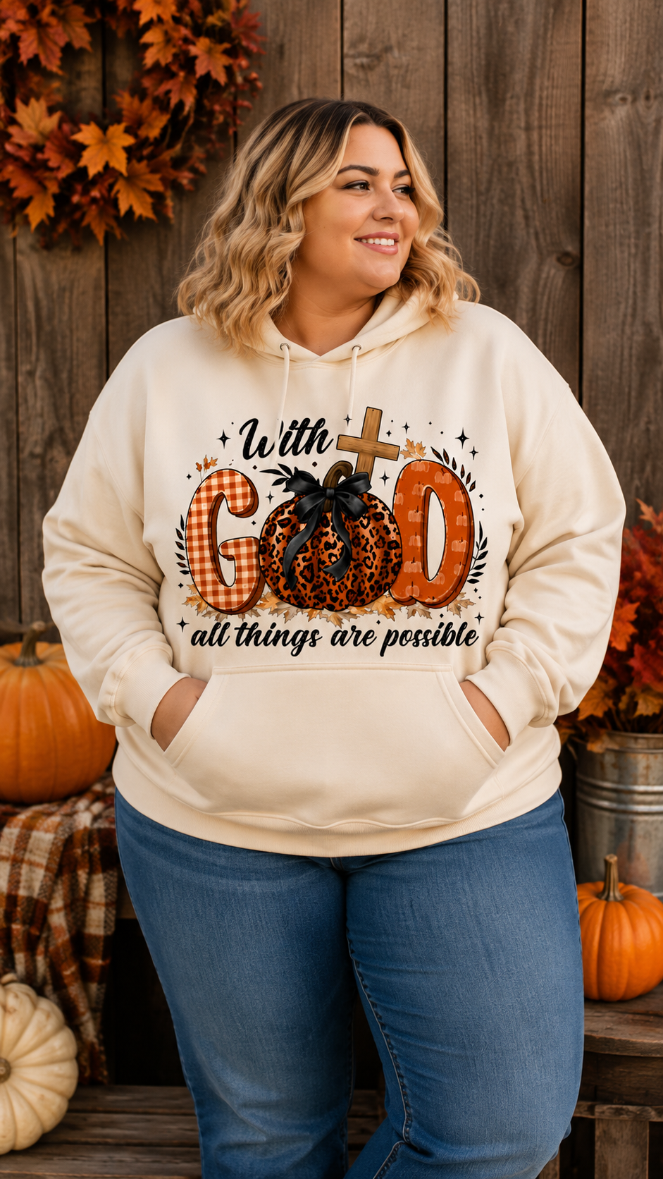🍂 With God All Things Are Possible Fall Graphic