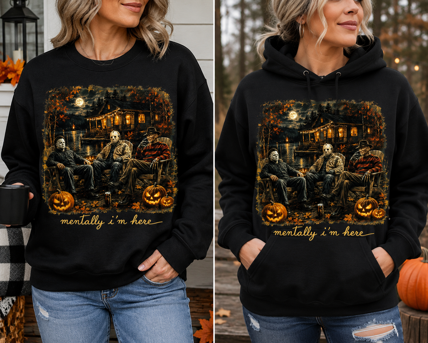 🎃 Mentally I’m Here Horror Shirt