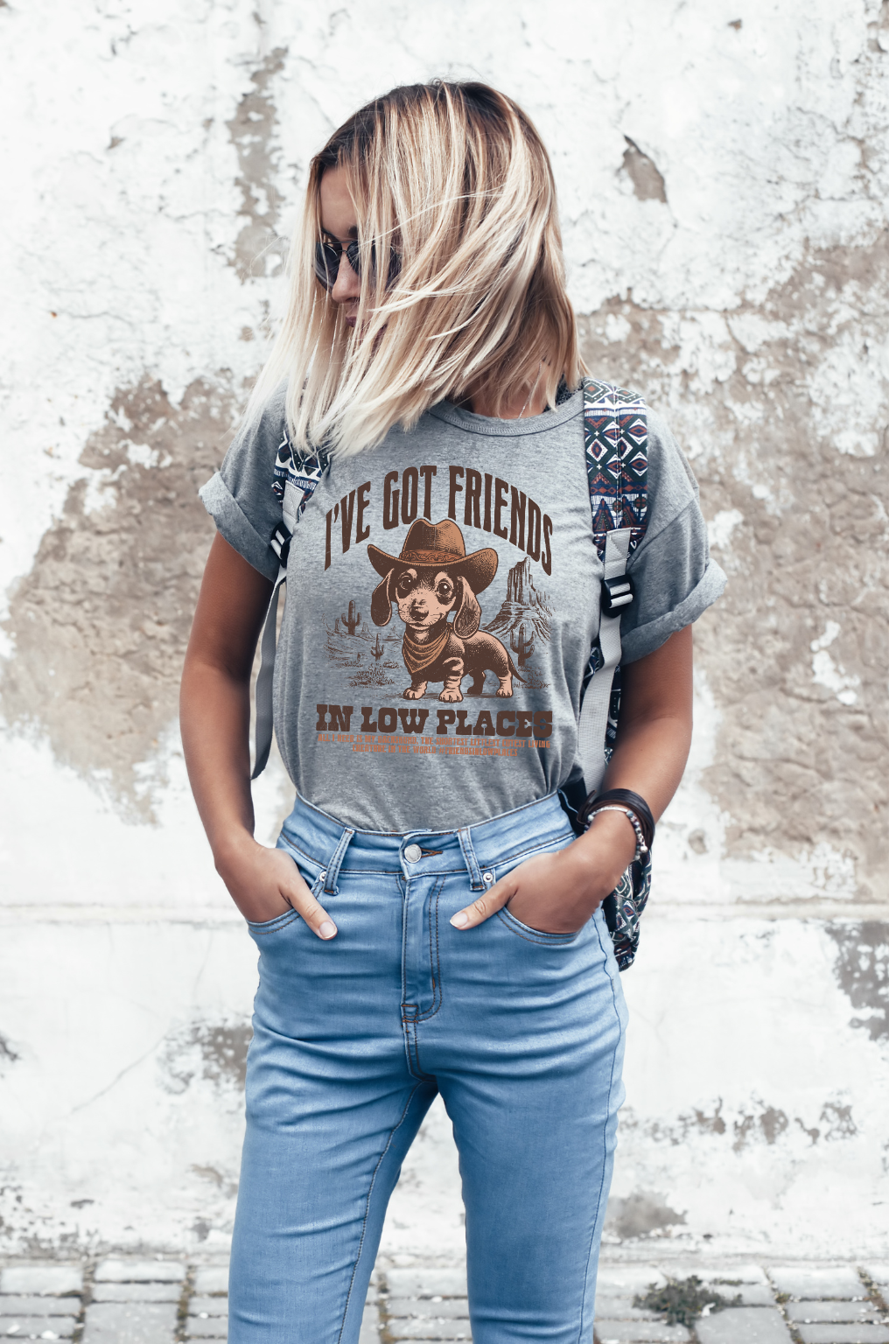 Dachshund Friends in Low Places Tee