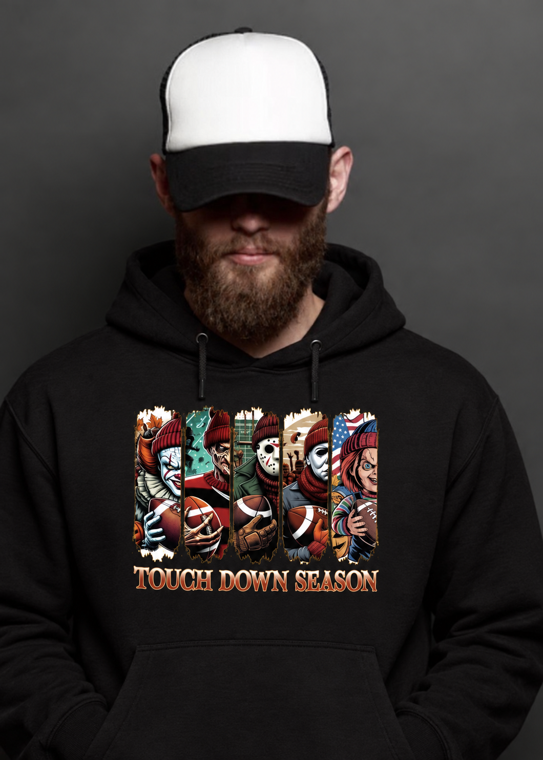 Touchdown Season Horror Football Tee