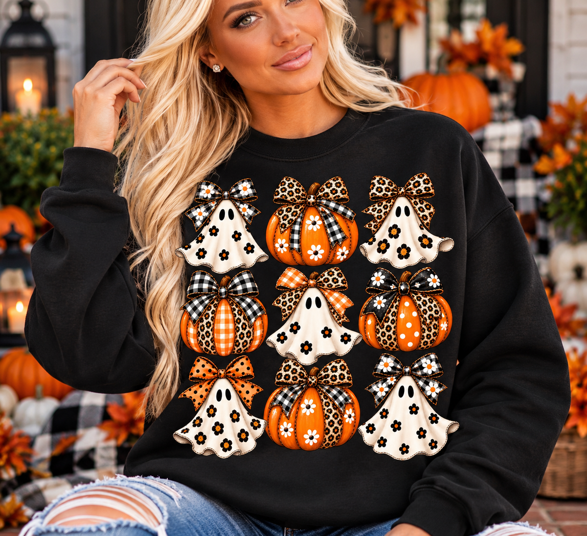 Patchwork Boo Top 👻🎃