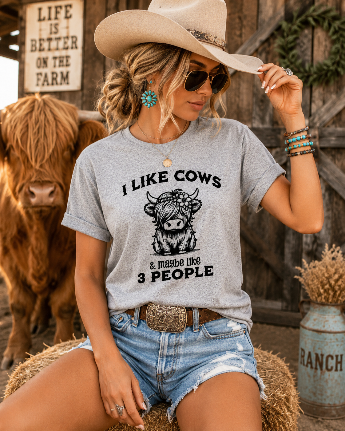 I Like Cows & Maybe Like 3 People Tee 🐮🤠