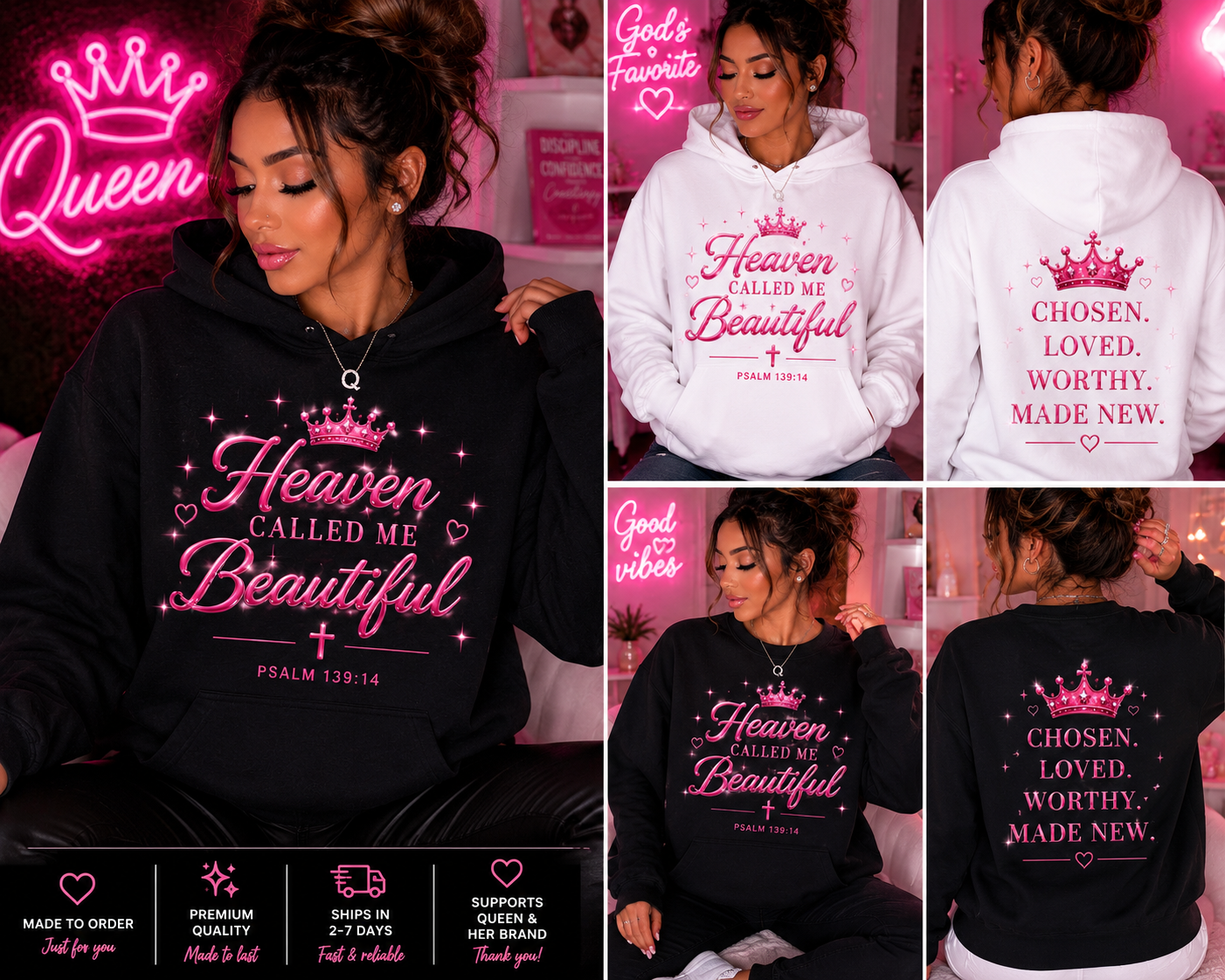 🫧 QŪ€€Ń🫧 Heaven Called Me Beautiful Tee, Hoodie & Sweatshirt