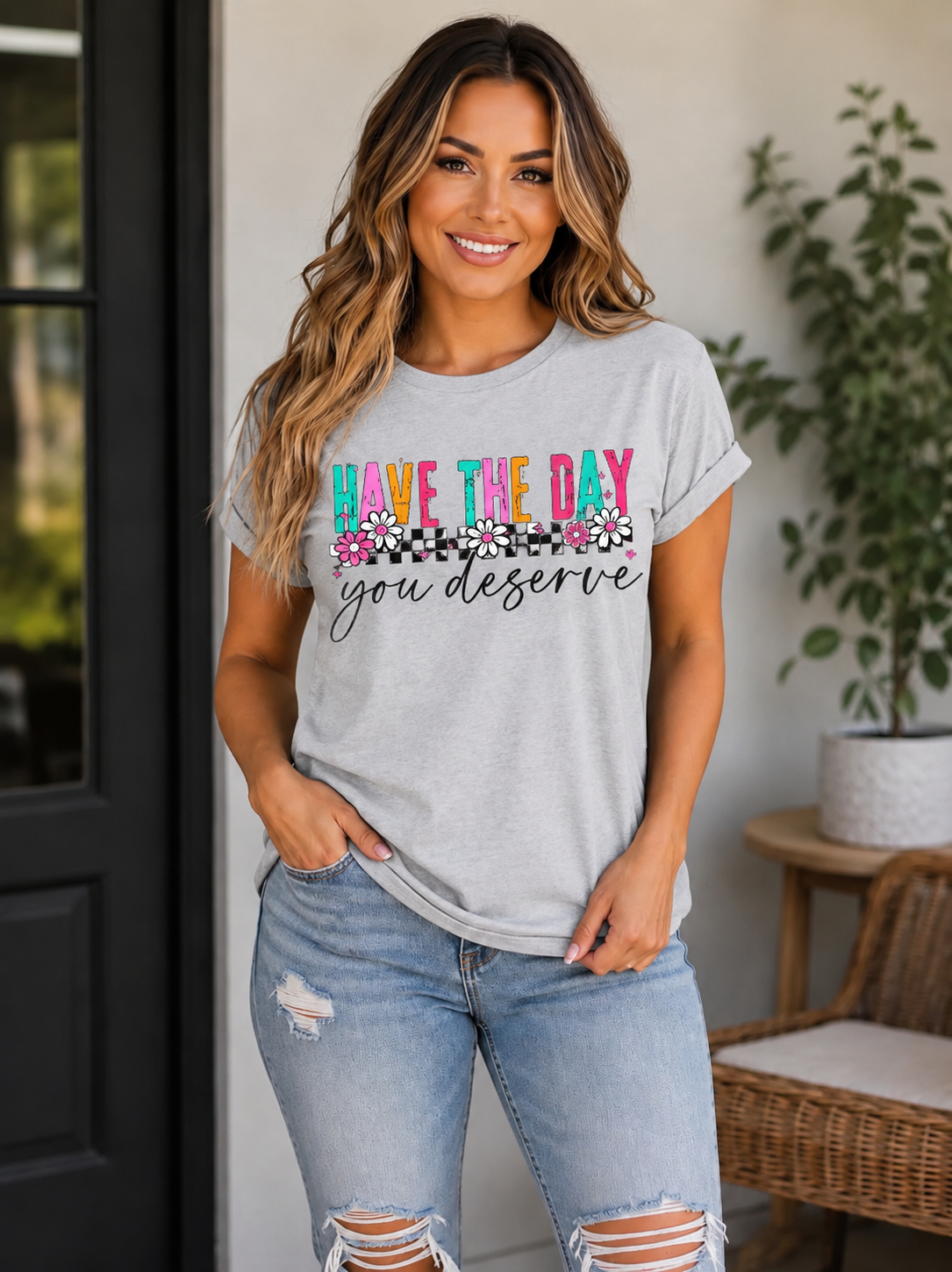 Have the Day You Deserve – Checkered Daisy🌼