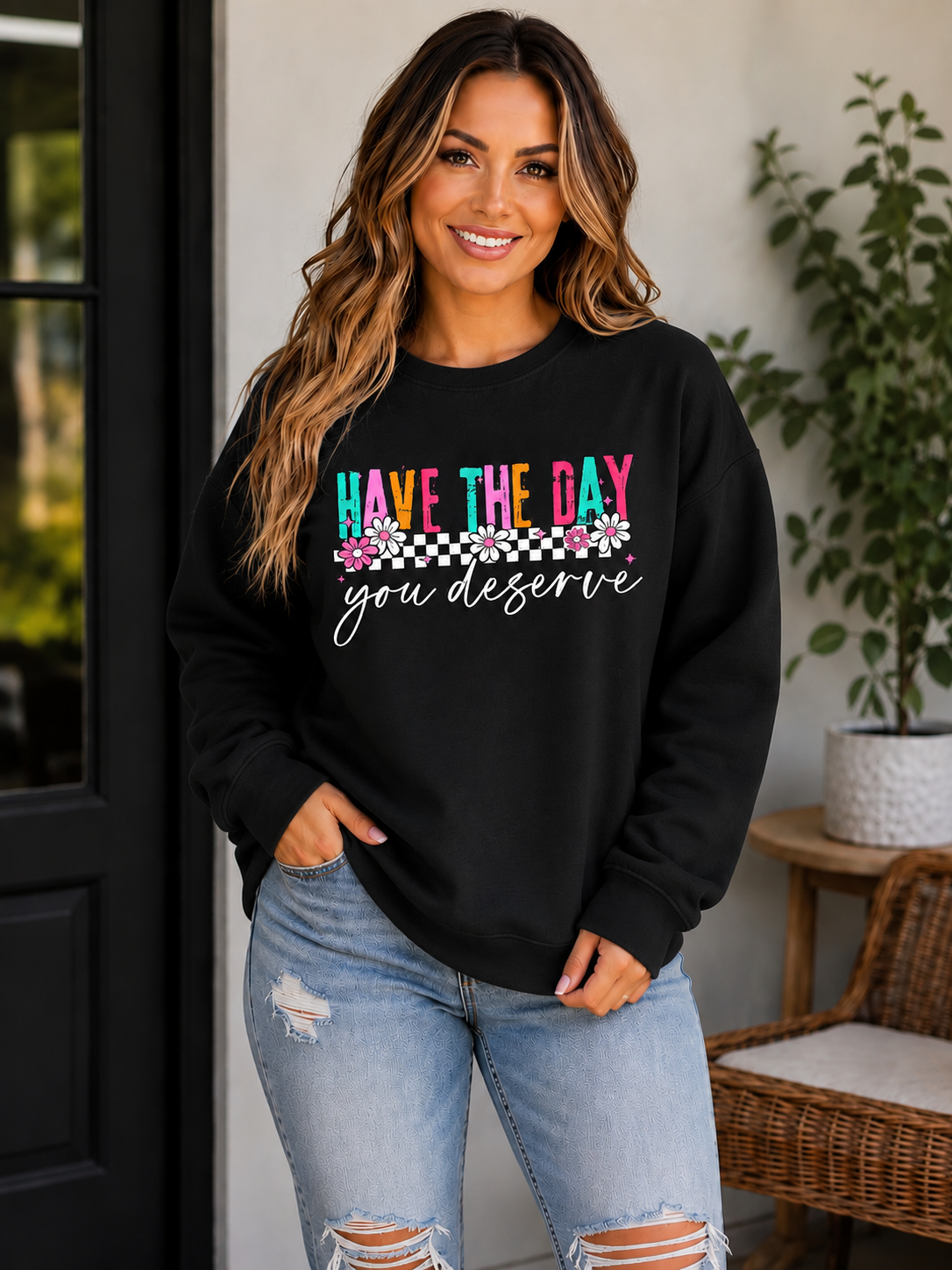 Have the Day You Deserve – Checkered Daisy🌼