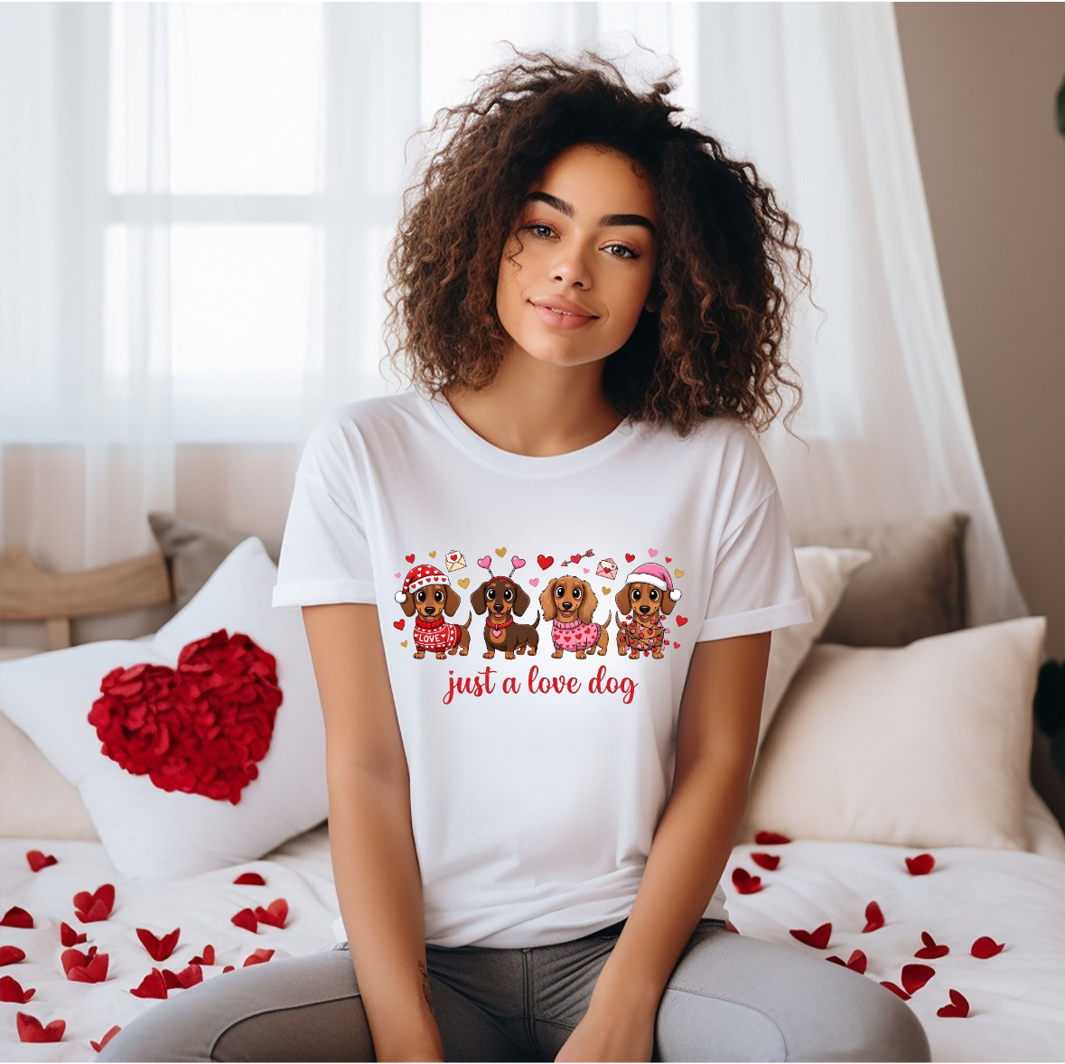 Just a Love Dog Tee, Sweatshirt & Hoodie