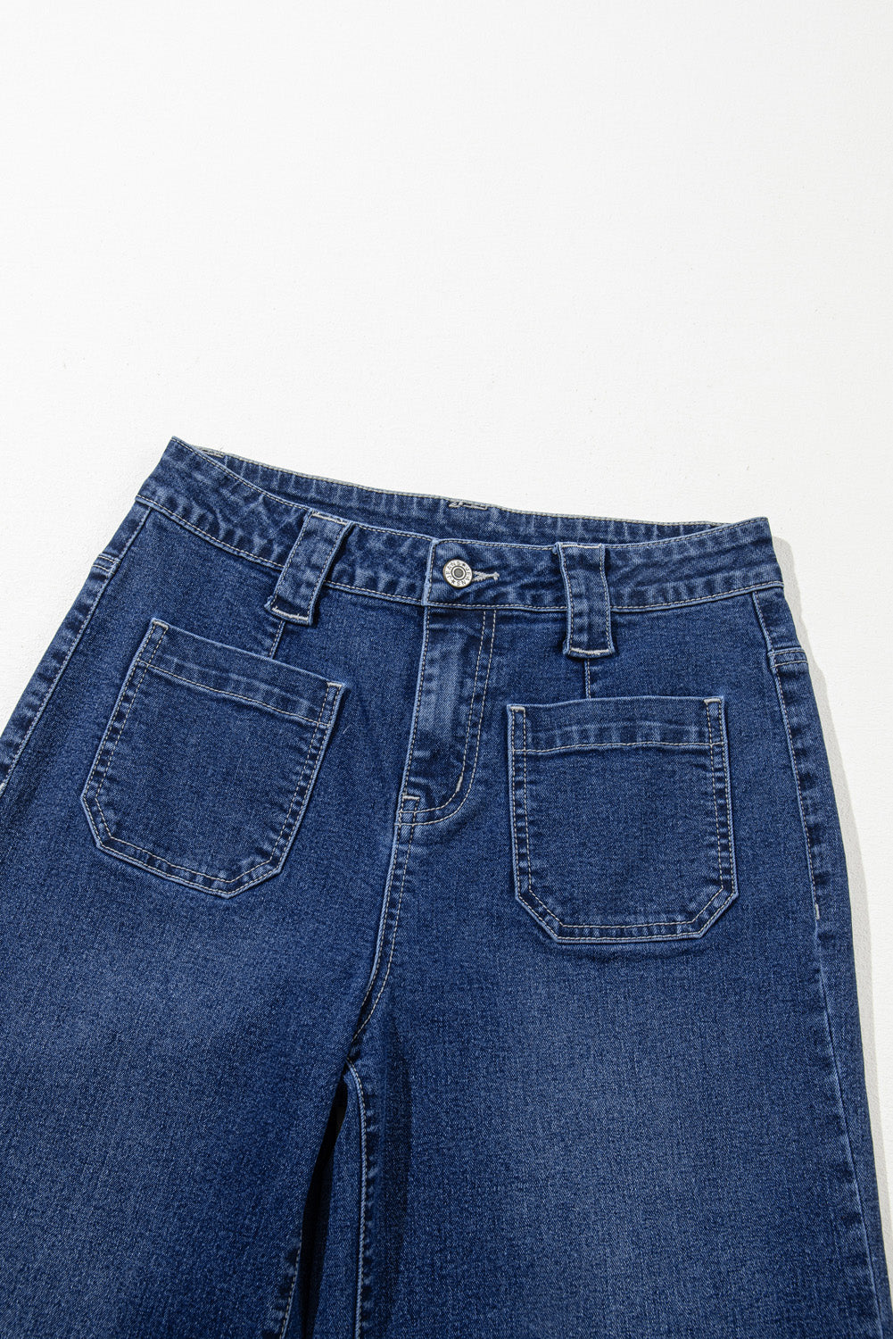 Sarah Wide Leg Pocketed High Waist Jeans