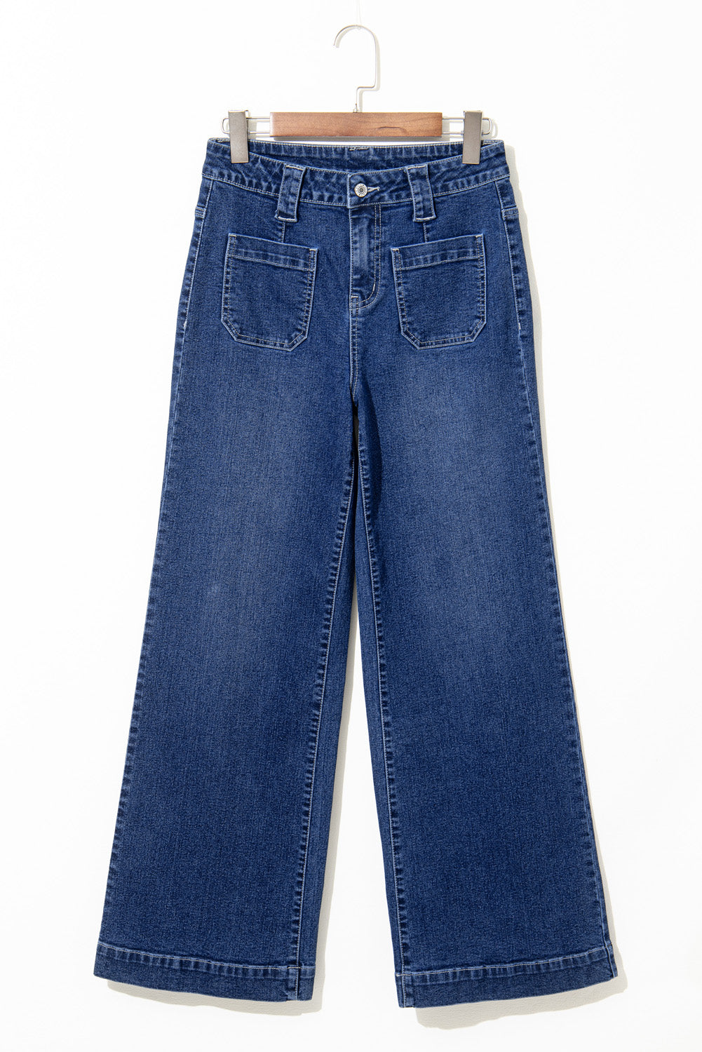 Sarah Wide Leg Pocketed High Waist Jeans