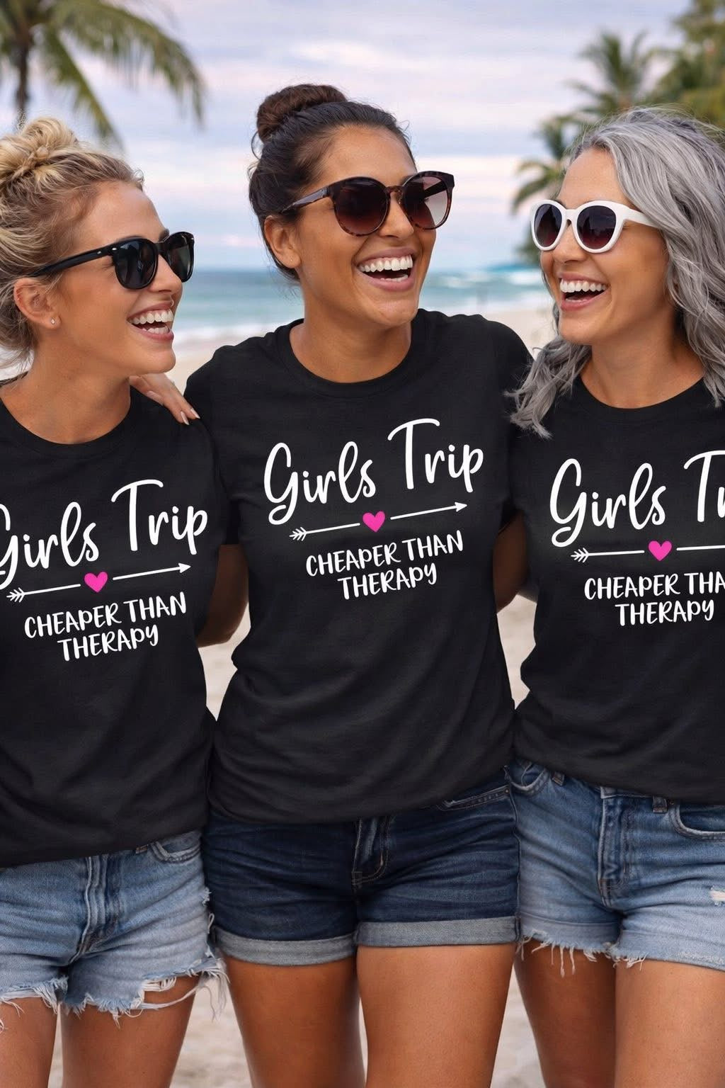 Girls Trip – Cheaper Than Therapy Tee 🌴☀️🍹