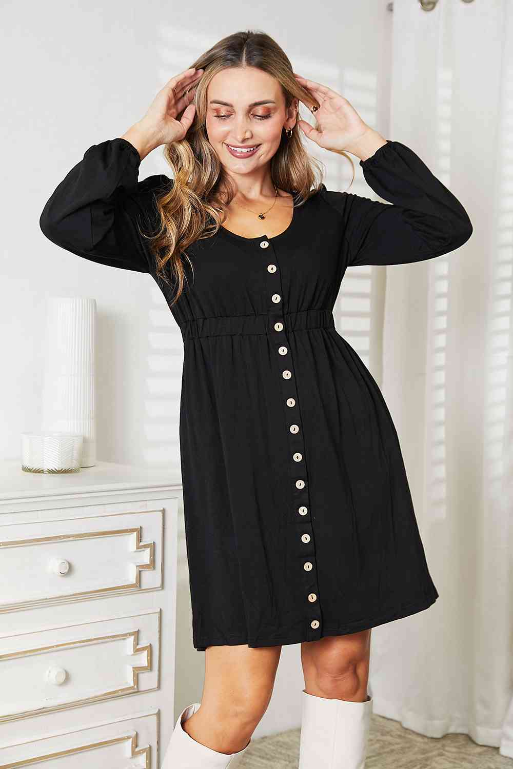 The Magic Dress in blue & black
