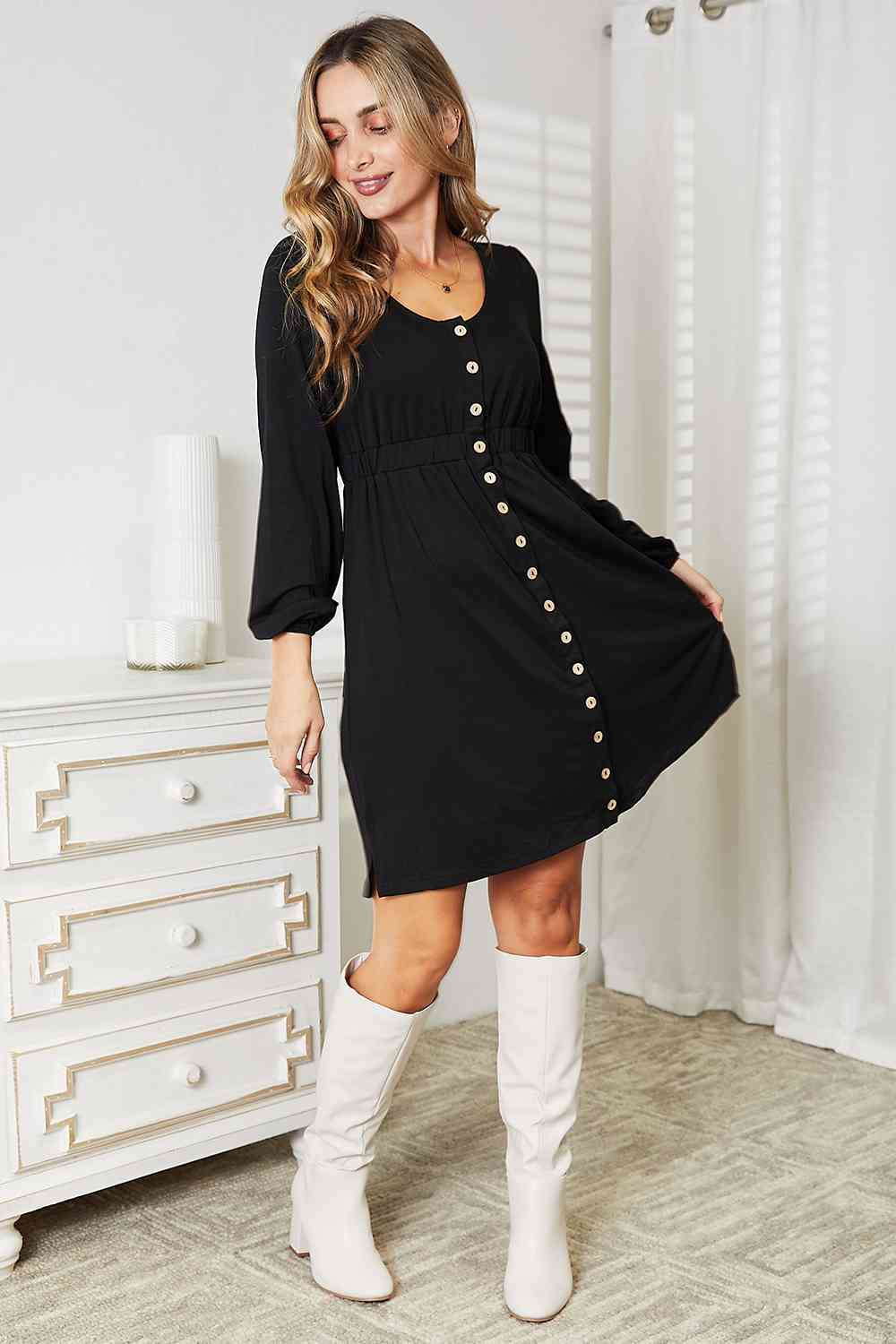 The Magic Dress in blue & black